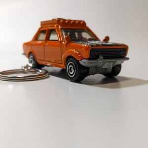 Datsun 510 Rally Car Keychain Hot Wheels